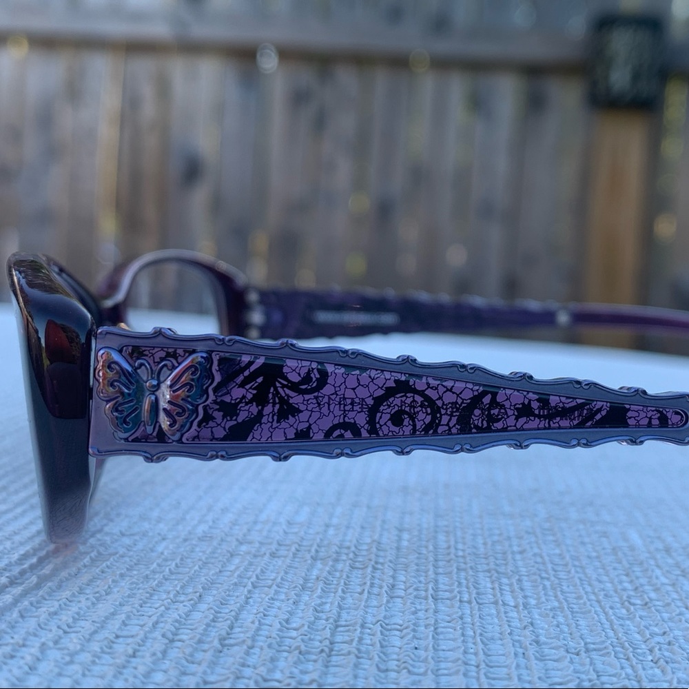 Purple Butterfly Anna Sui eyeglass frames - Picture 3 of 4
